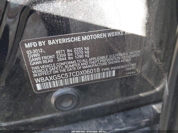 2012 BMW 528I