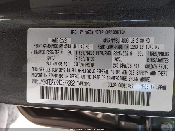 2021 MAZDA CX-5 GRAND TOURING RESERVE