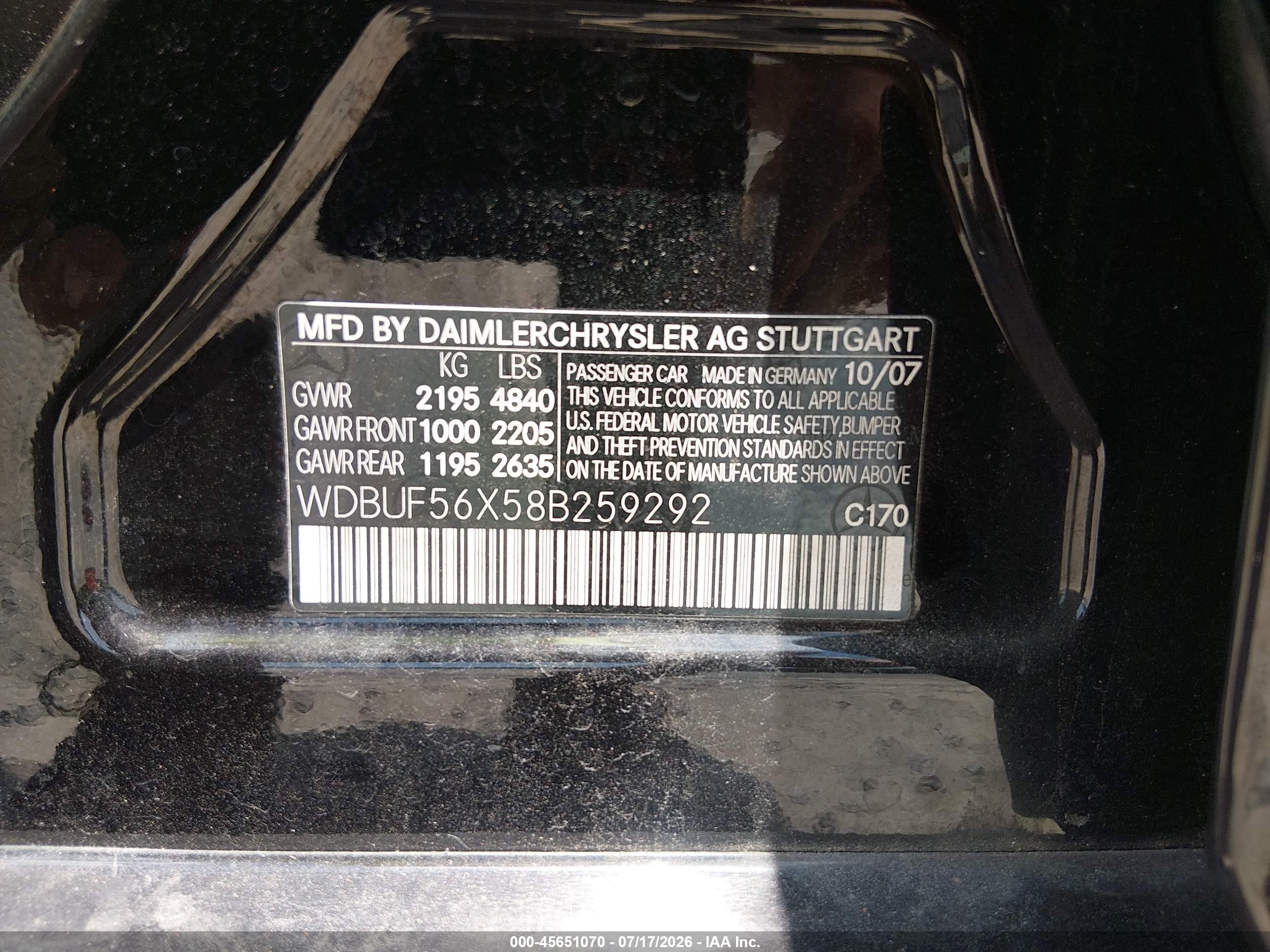 2008 MERCEDES-BENZ E 350 E350