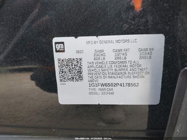 2023 CHEVROLET BOLT EV FWD 1LT — I9