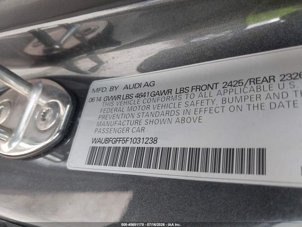 2015 AUDI S3 2.0T PREMIUM PLUS