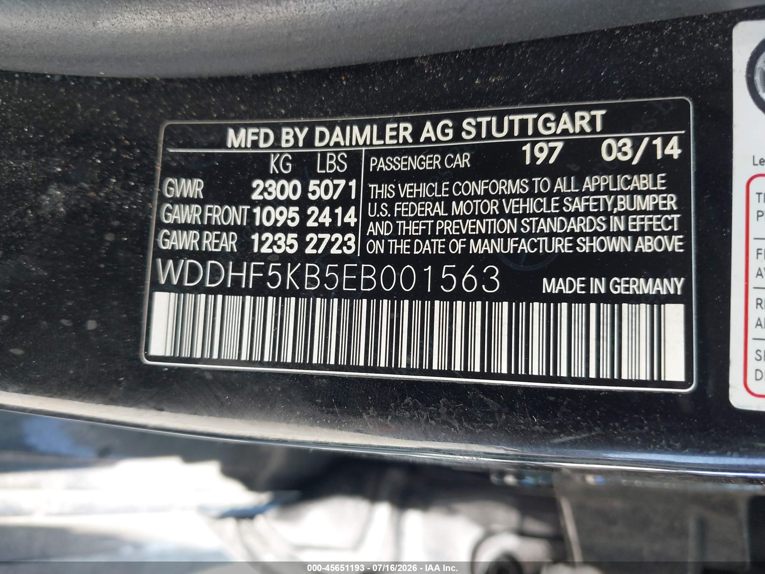 2014 MERCEDES-BENZ E 350 E350
