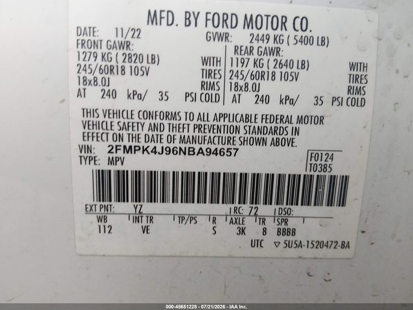 2022 FORD EDGE SEL/ST-LINE