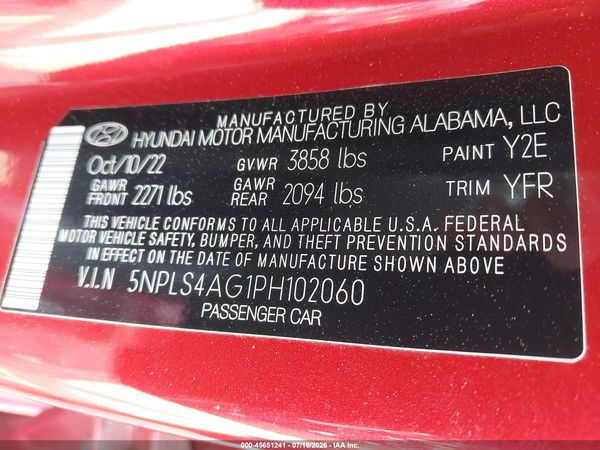 2023 HYUNDAI ELANTRA SEL