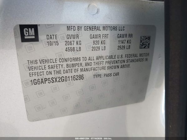 2016 CADILLAC CTS STANDARD