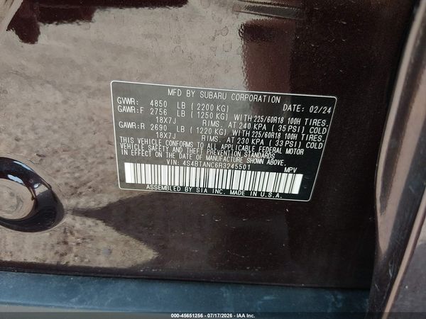 2024 SUBARU OUTBACK LIMITED