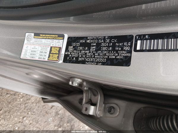 2026 KIA K4 LXS