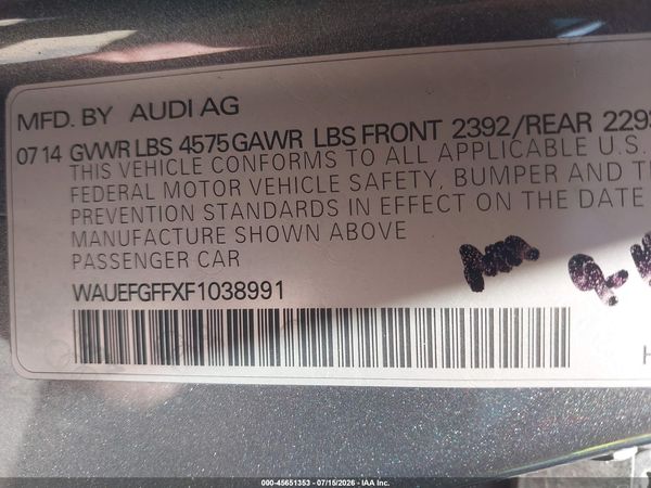2015 AUDI A3 2.0T PREMIUM