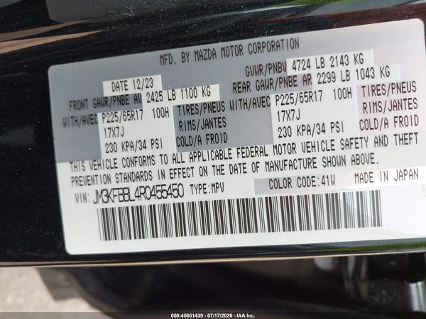 2024 MAZDA CX-5 2.5 S SELECT