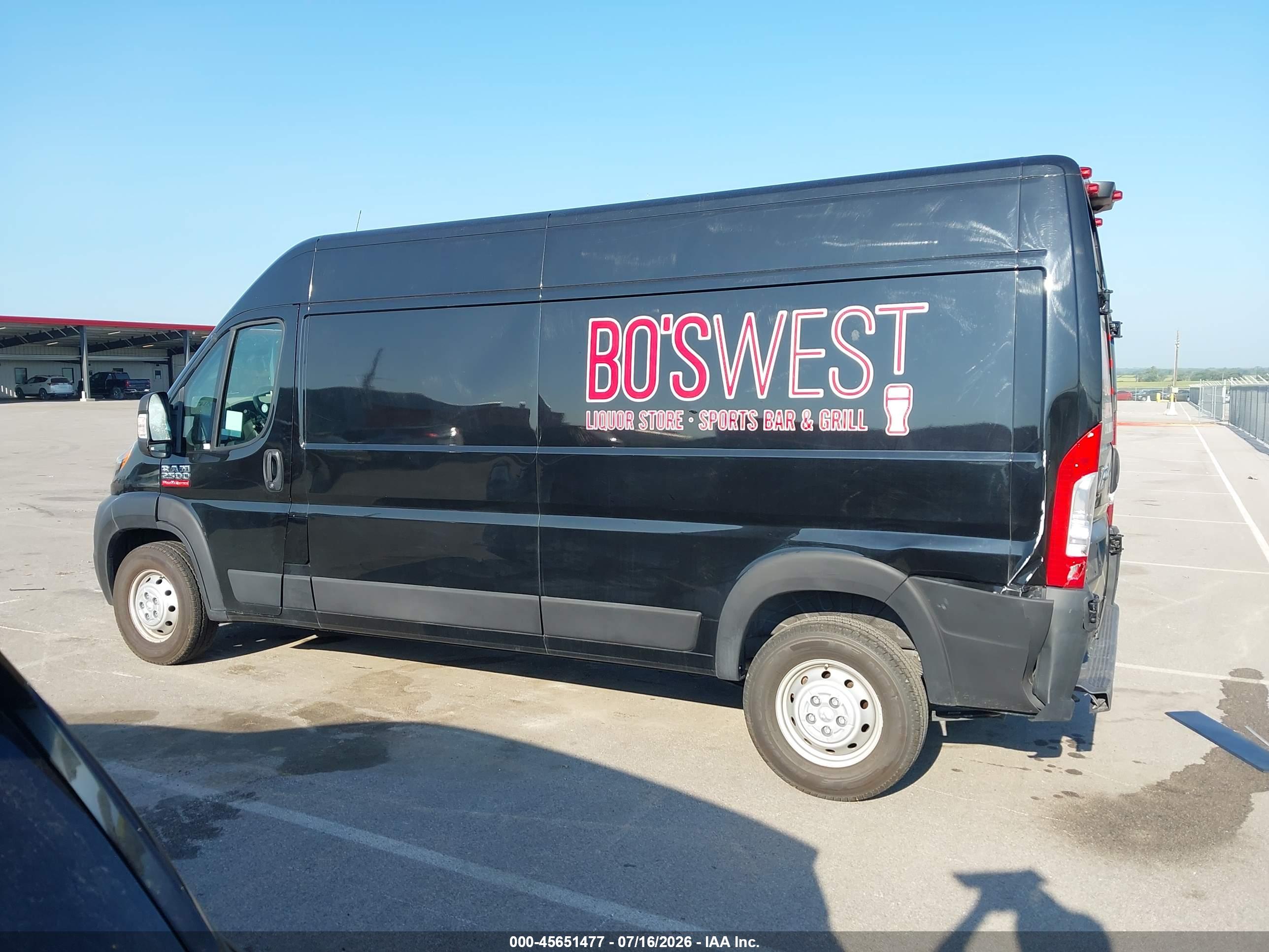 2021 RAM PROMASTER 2500 HIGH ROOF 159 WB