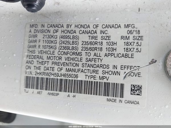 2018 HONDA CR-V EX