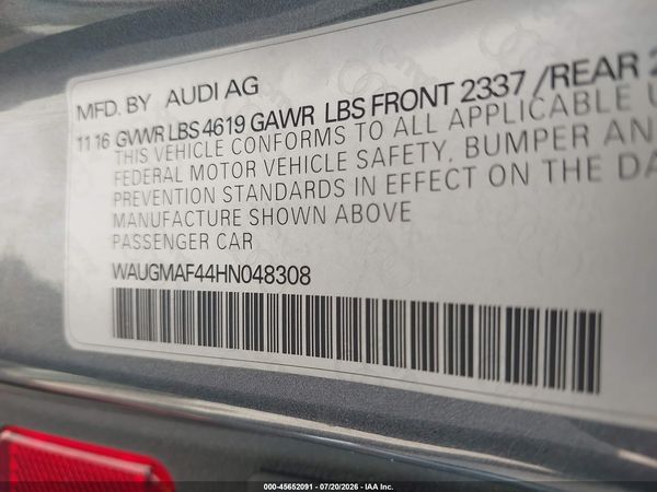 2017 AUDI A4 ULTRA PREMIUM