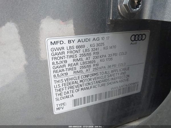 2018 AUDI Q7 3.0T PREMIUM