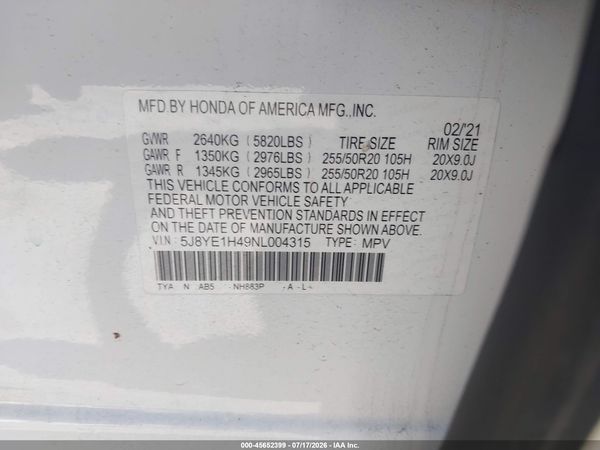 2022 ACURA MDX TECHNOLOGY PACKAGE