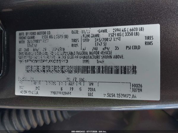 2018 FORD F-150 XLT
