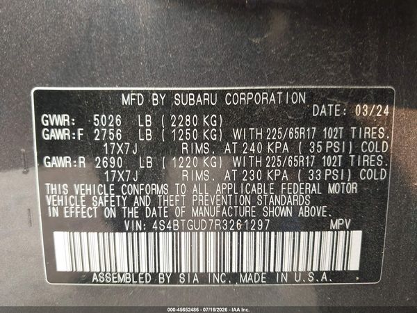 2024 SUBARU OUTBACK WILDERNESS