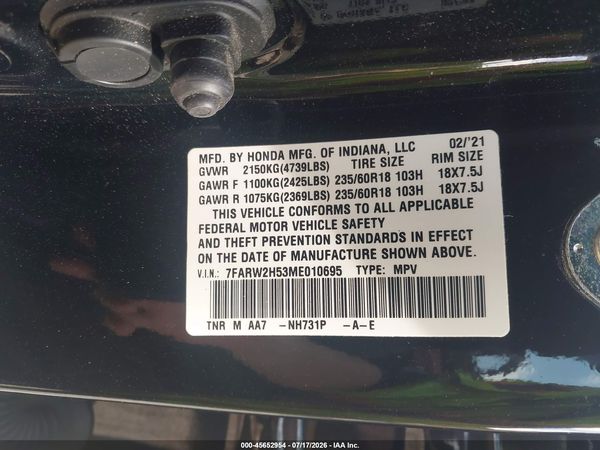 2021 HONDA CR-V AWD EX