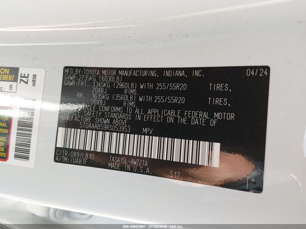 2024 TOYOTA GRAND HIGHLANDER PLATINUM