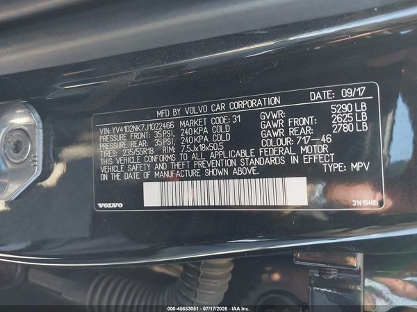 2018 VOLVO V90 CROSS COUNTRY T5