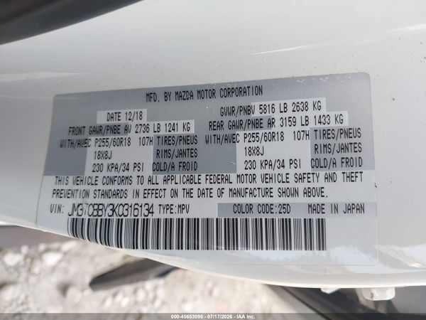 2019 MAZDA CX-9 SPORT