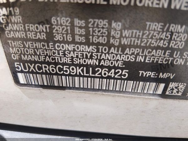 2019 BMW X5 XDRIVE40I