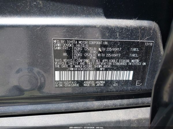 2019 TOYOTA RAV4 XLE