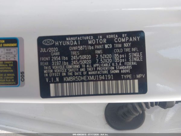 2021 HYUNDAI PALISADE LIMITED