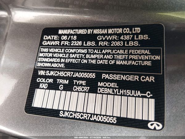 2018 INFINITI QX30 ESSENTIAL