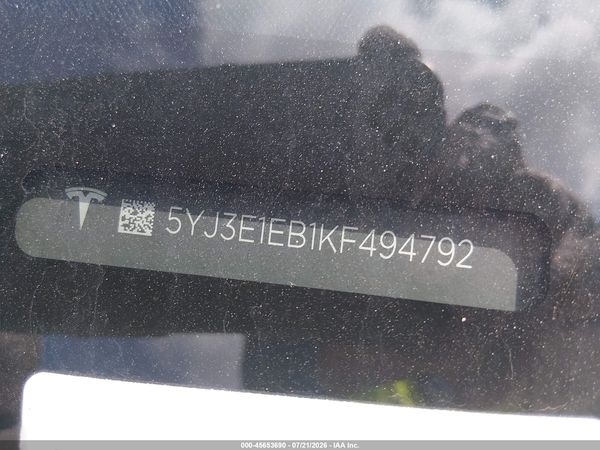 2019 TESLA MODEL 3 LONG RANGE/PERFORMANCE