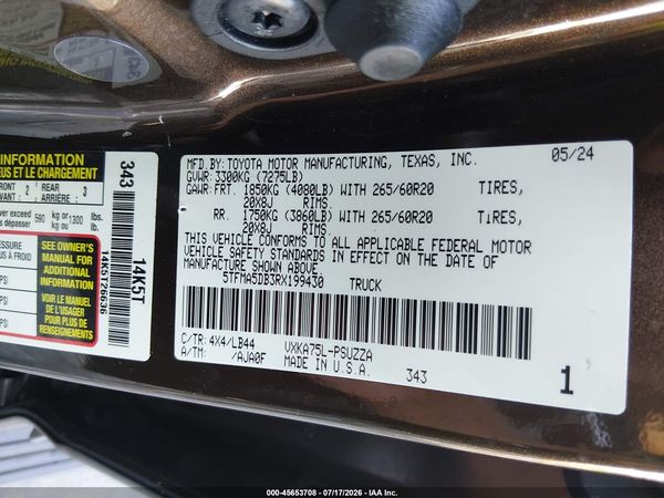 2024 TOYOTA TUNDRA 1794 EDITION