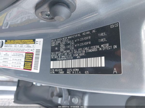 2022 TOYOTA HIGHLANDER XLE