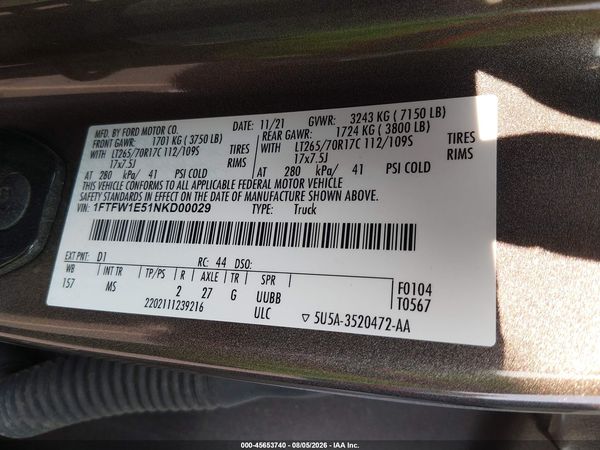 2022 FORD F-150 XLT