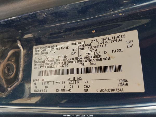 2018 FORD F-150 XL