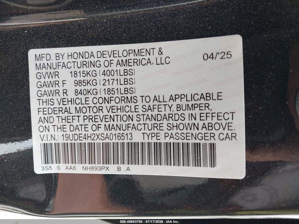 2025 ACURA INTEGRA BASE