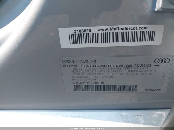 2017 AUDI A8 L