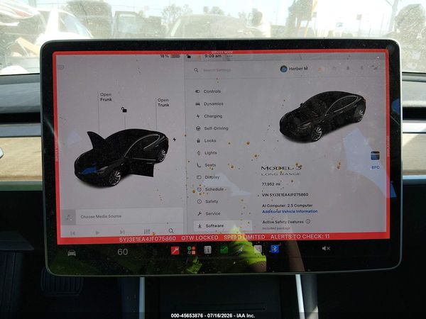 2018 TESLA MODEL 3 LONG RANGE/MID RANGE