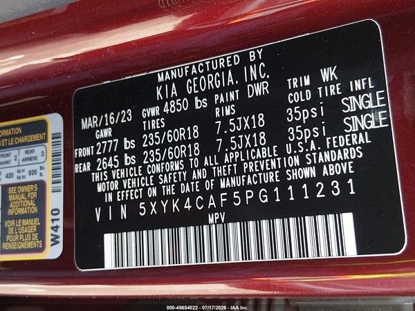 2023 KIA SPORTAGE SX