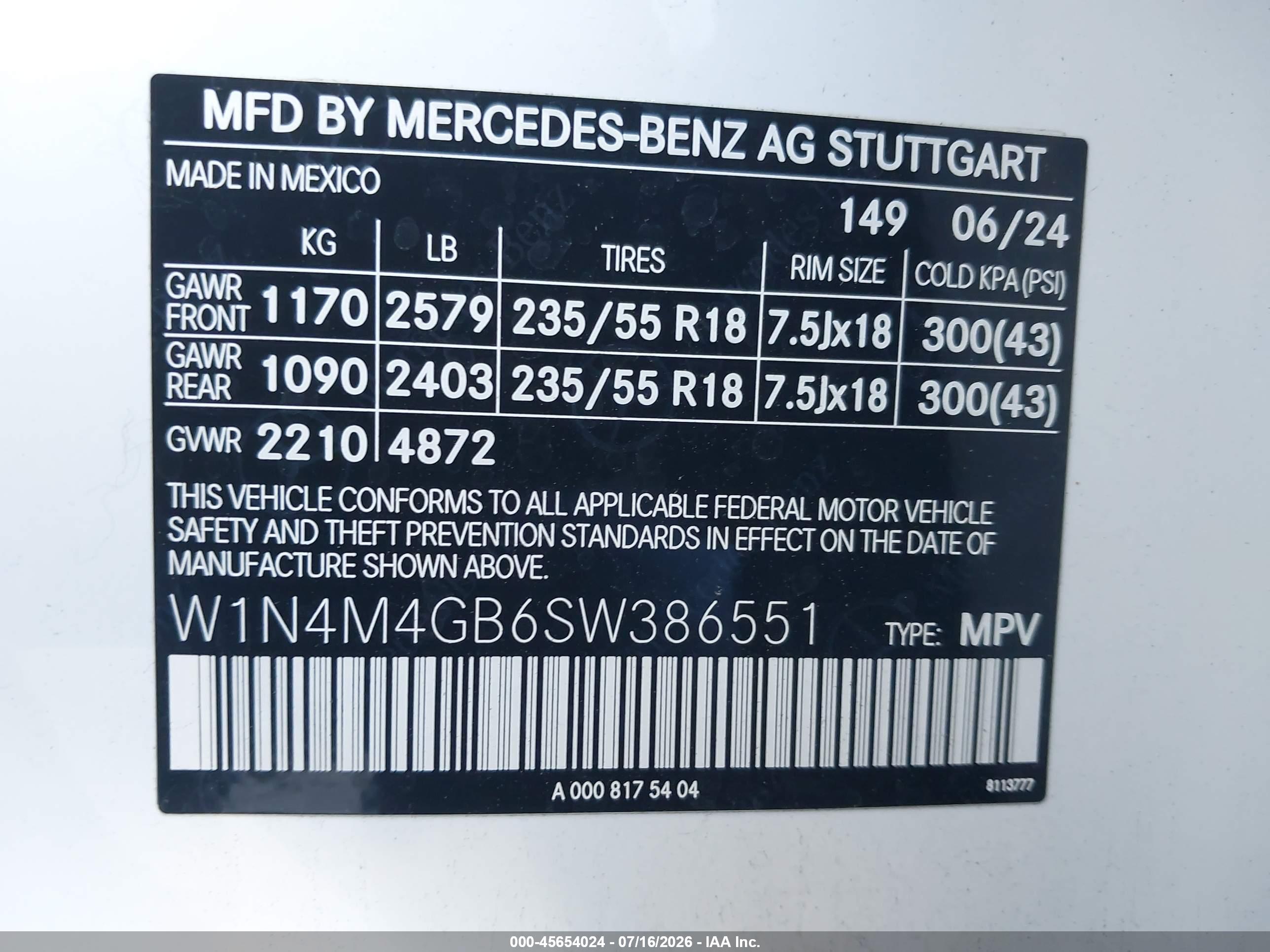 2025 MERCEDES-BENZ GLB 250 GLB250