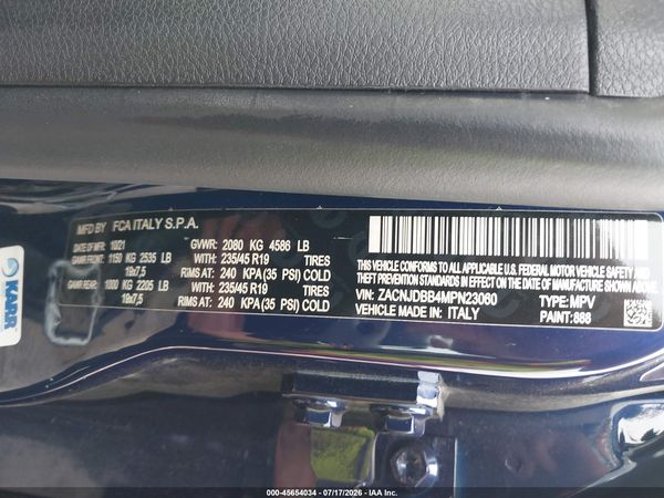 2021 JEEP RENEGADE 80TH ANNIVERSARY 4X4