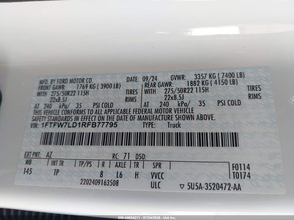 2024 FORD F-150 PLATINUM