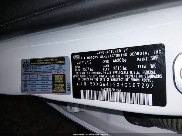 2017 KIA OPTIMA SX TURBO