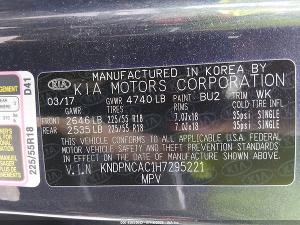2017 KIA SPORTAGE EX