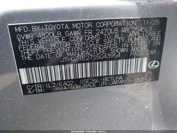 2025 LEXUS IS 350 F SPORT