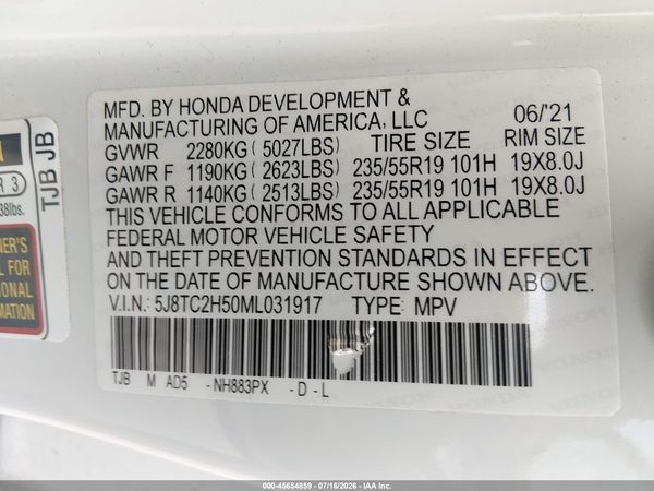 2021 ACURA RDX TECHNOLOGY PACKAGE