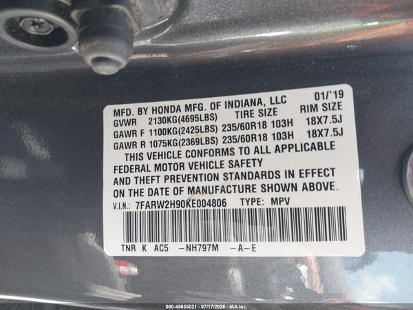 2019 HONDA CR-V TOURING
