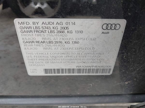 2014 AUDI Q5 3.0 TDI PREMIUM PLUS