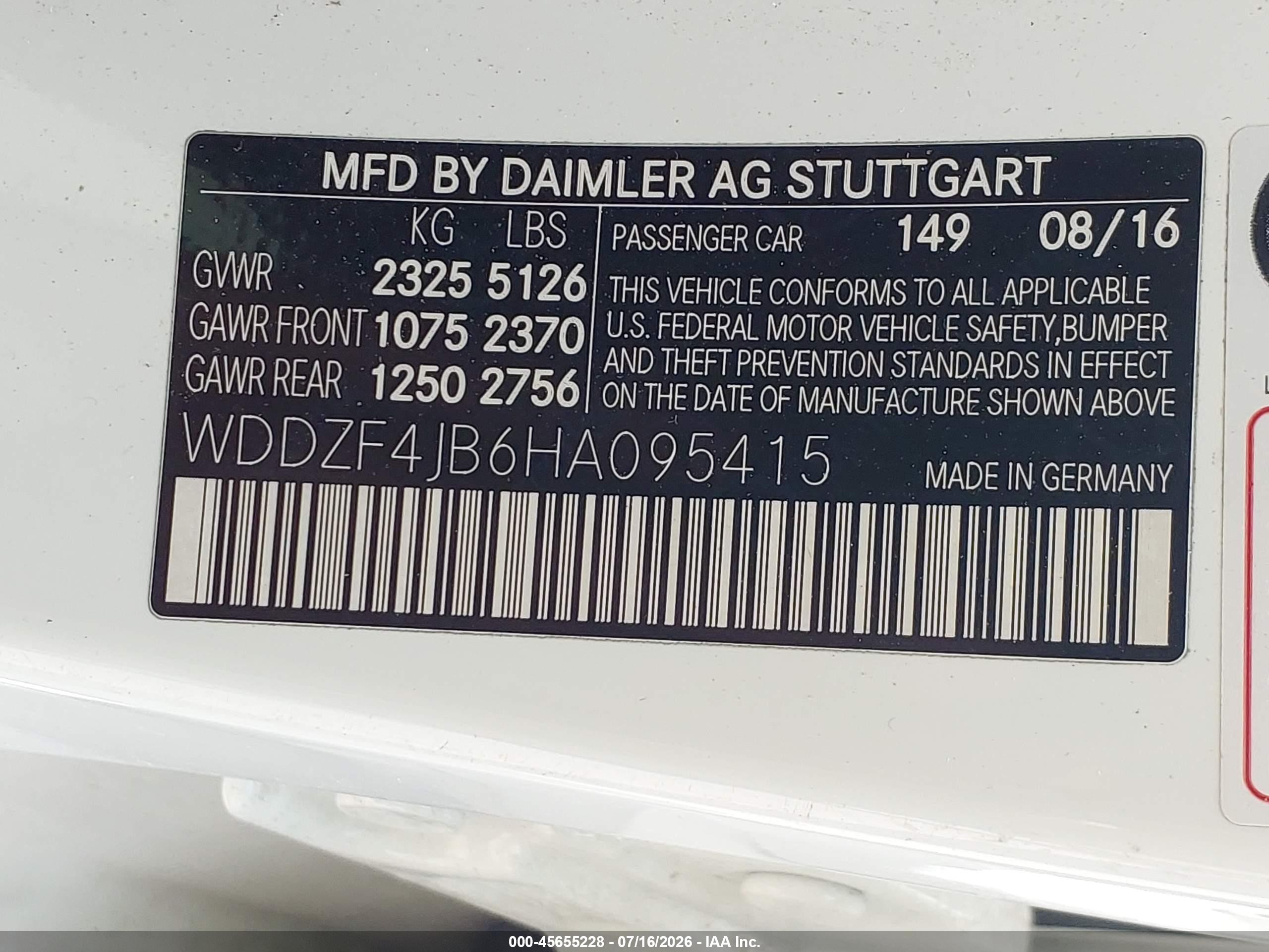 2017 MERCEDES-BENZ E 300 E300