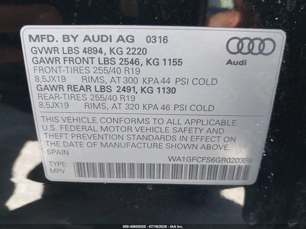 2016 AUDI Q3 2.0T PREMIUM PLUS