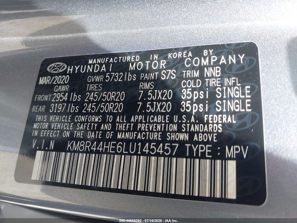 2020 HYUNDAI PALISADE SEL