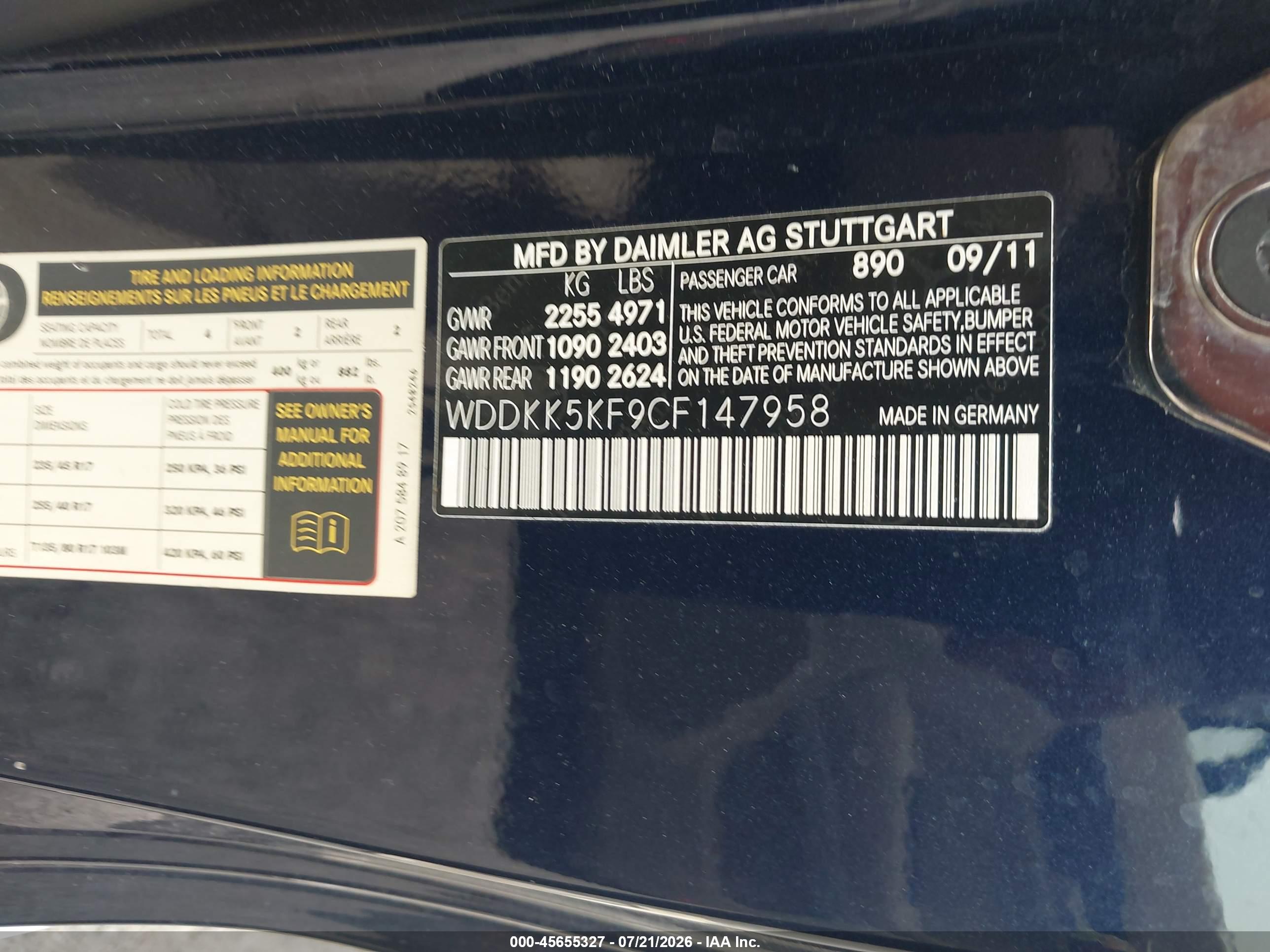 2012 MERCEDES-BENZ E 350 E350